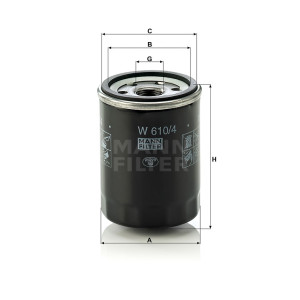 Фильтр масляный MANN-FILTER W 610/4
